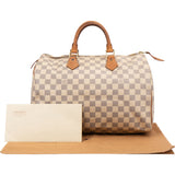 Louis Vuitton Damier Azur Monogram Speedy 35 Handbag