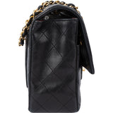 Chanel Quilted Lambskin 24K Gold Single Flap Clip Crossbody Bag