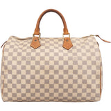 Louis Vuitton Damier Azur Monogram Speedy 35 Handbag