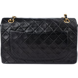 Chanel Quilted Lambskin 24K Gold Single Flap Clip Crossbody Bag