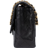 Chanel Quilted Lambskin 24K Gold Single Flap Clip Crossbody Bag