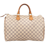 Louis Vuitton Damier Azur Monogram Speedy 35 Handbag