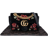 Gucci Limited Crystal Floral GG Marmont Crossbody Bag