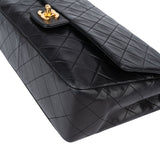 Chanel Quilted Lambskin 24K Gold Single Flap Clip Crossbody Bag