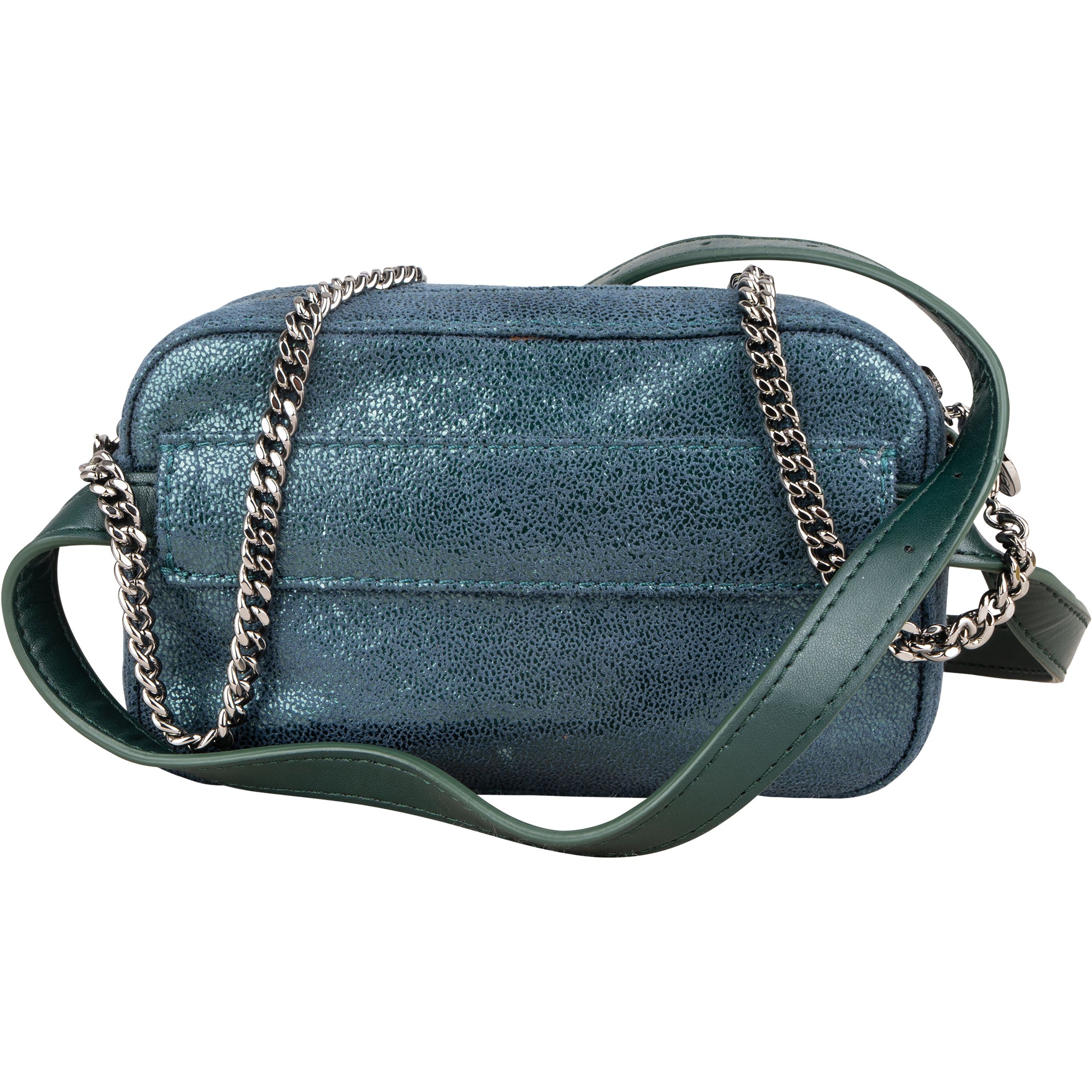 Stella McCartney Suede Leather Mini Falabella Crossbody Bag - vintageandkickz