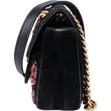 Gucci Limited Crystal Floral GG Marmont Crossbody Bag