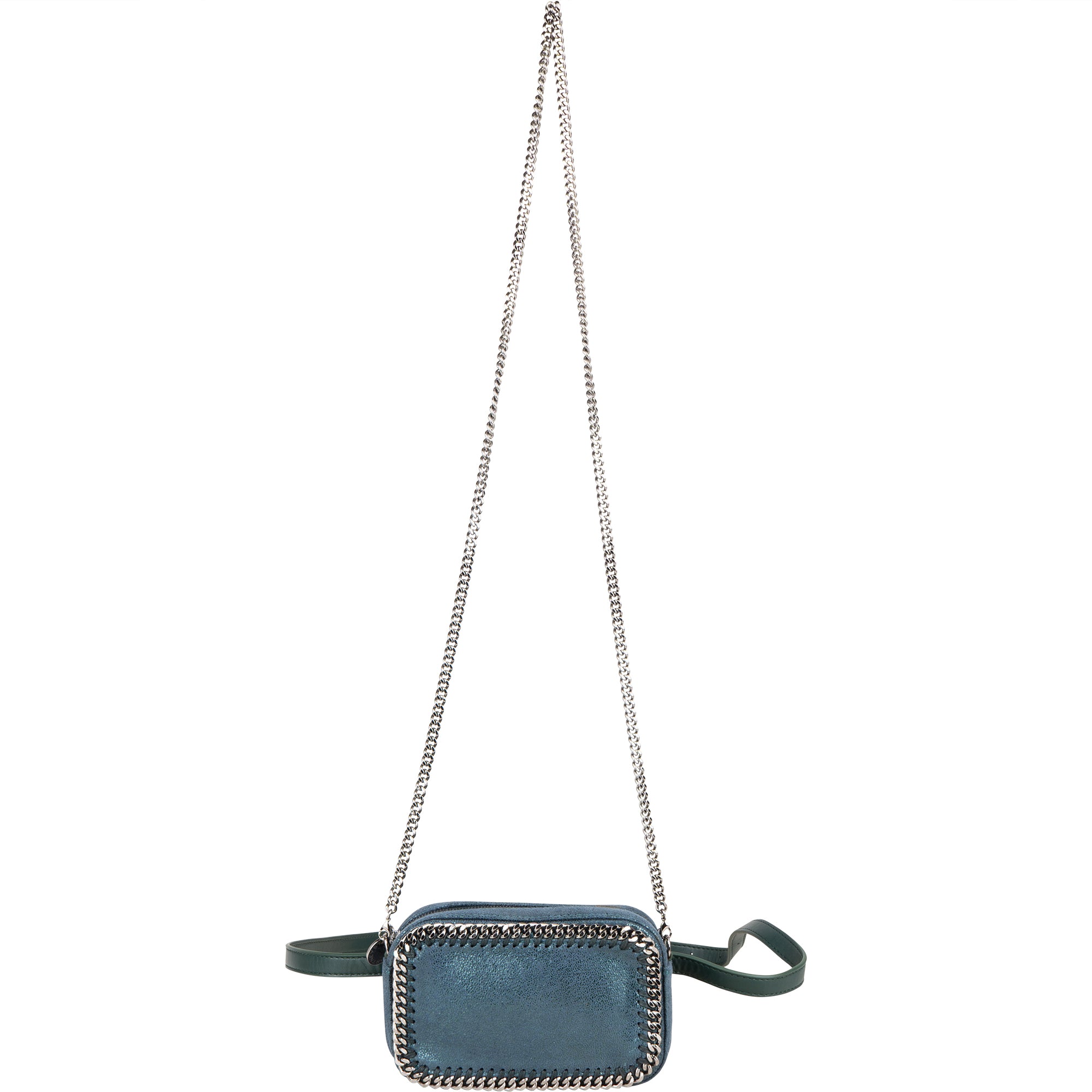 Stella McCartney Suede Leather Mini Falabella Crossbody Bag - vintageandkickz
