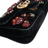 Gucci Limited Crystal Floral GG Marmont Crossbody Bag