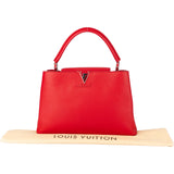 Louis Vuitton Rouge Leather Capucines MM Handbag