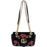 Gucci Limited Crystal Floral GG Marmont Crossbody Bag