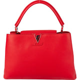 Louis Vuitton Rouge Leather Capucines MM Handbag