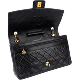 Chanel Quilted Lambskin 24K Gold Single Flap Clip Crossbody Bag