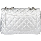 Chanel Quilted Lambskin Palladium Jumbo Single Flap Crossbody Bag
