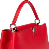 Louis Vuitton Rouge Leather Capucines MM Handbag