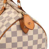 Louis Vuitton Damier Azur Monogram Speedy 35 Handbag