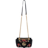 Gucci Limited Crystal Floral GG Marmont Crossbody Bag