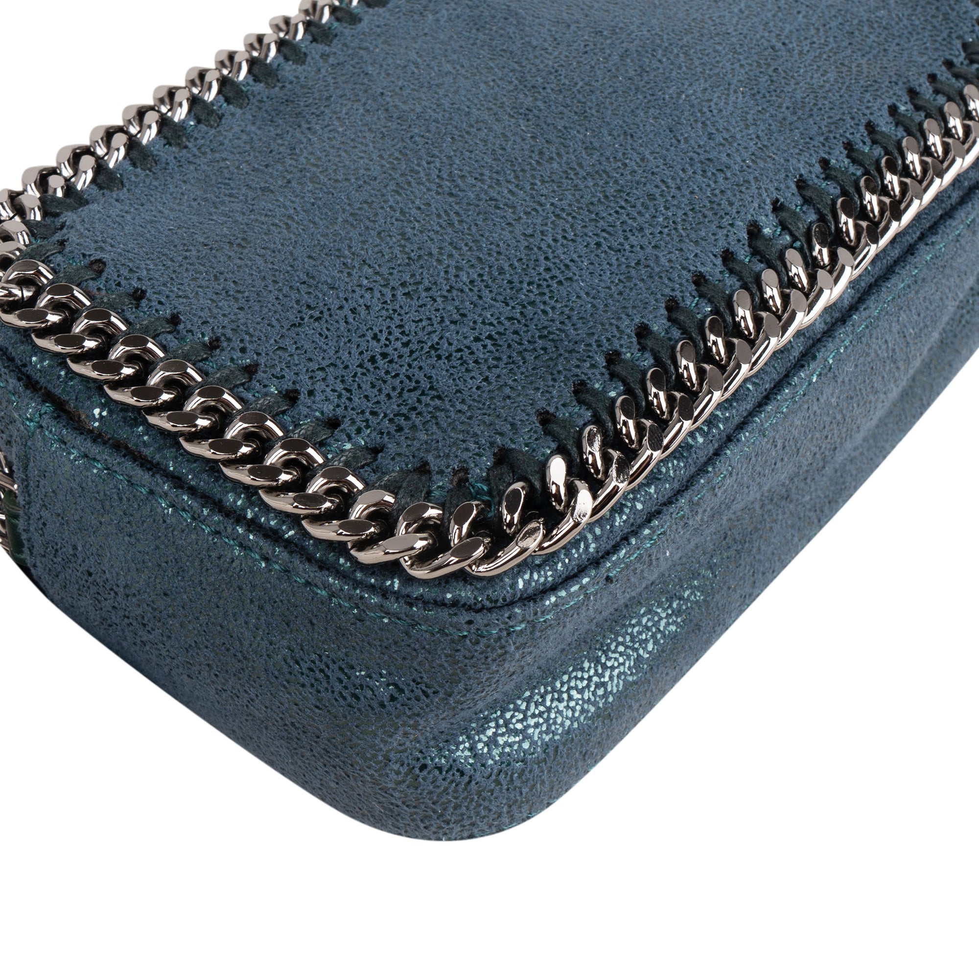 Stella McCartney Suede Leather Mini Falabella Crossbody Bag - vintageandkickz