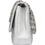 Chanel Quilted Lambskin Palladium Jumbo Single Flap Crossbody Bag