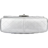 Chanel Quilted Lambskin Palladium Jumbo Single Flap Crossbody Bag