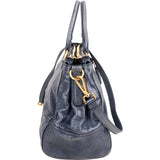 Miu Miu Blue Leather City Handbag