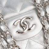 Chanel Quilted Lambskin Palladium Jumbo Single Flap Crossbody Bag