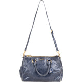 Miu Miu Blue Leather City Handbag