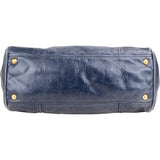 Miu Miu Blue Leather City Handbag