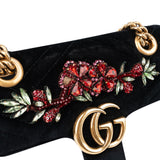 Gucci Limited Crystal Floral GG Marmont Crossbody Bag