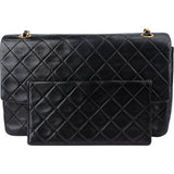 Chanel Quilted Lambskin 24K Gold Single Flap Clip Crossbody Bag