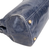 Miu Miu Blue Leather City Handbag