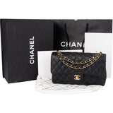 Chanel Quilted Caviar Leather Medium Double Flap Crossbody Bag