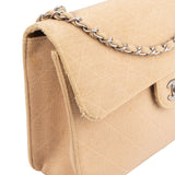 Chanel Quilted Cotton Single Flap Crossbody Bag