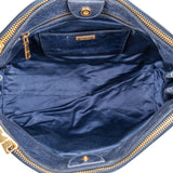 Miu Miu Blue Leather City Handbag