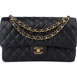 Chanel Quilted Caviar Leather Medium Double Flap Crossbody Bag