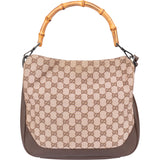 Gucci GG Monogram Bamboo Handbag
