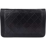 Chanel Quilted Lambskin Boy Wallet On Chain Crossbody Bag