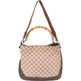 Gucci GG Monogram Bamboo Handbag