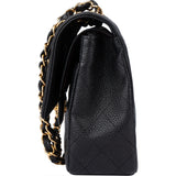 Chanel Quilted Caviar Leather Medium Double Flap Crossbody Bag