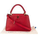 Louis Vuitton Rouge Leather Capucines BB Hanbag