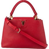 Louis Vuitton Rouge Leather Capucines BB Hanbag