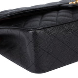Chanel Quilted Caviar Leather Medium Double Flap Crossbody Bag