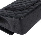 Chanel Quilted Caviar Leather Medium Double Flap Crossbody Bag