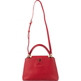 Louis Vuitton Rouge Leather Capucines BB Hanbag