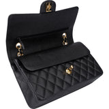 Chanel Quilted Caviar Leather Medium Double Flap Crossbody Bag