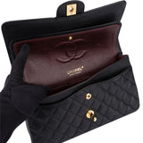 Chanel Quilted Caviar Leather Medium Double Flap Crossbody Bag