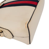 Gucci White Leather Ophidia Crossbody Bag