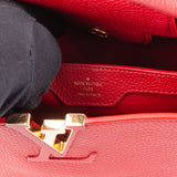 Louis Vuitton Rouge Leather Capucines BB Hanbag