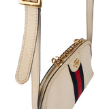 Gucci White Leather Ophidia Crossbody Bag