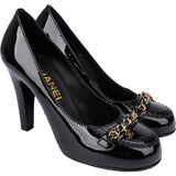 Chanel Patent Leather Chain CC Heels (34)