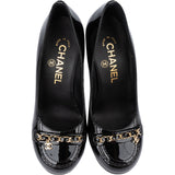 Chanel Patent Leather Chain CC Heels (34)